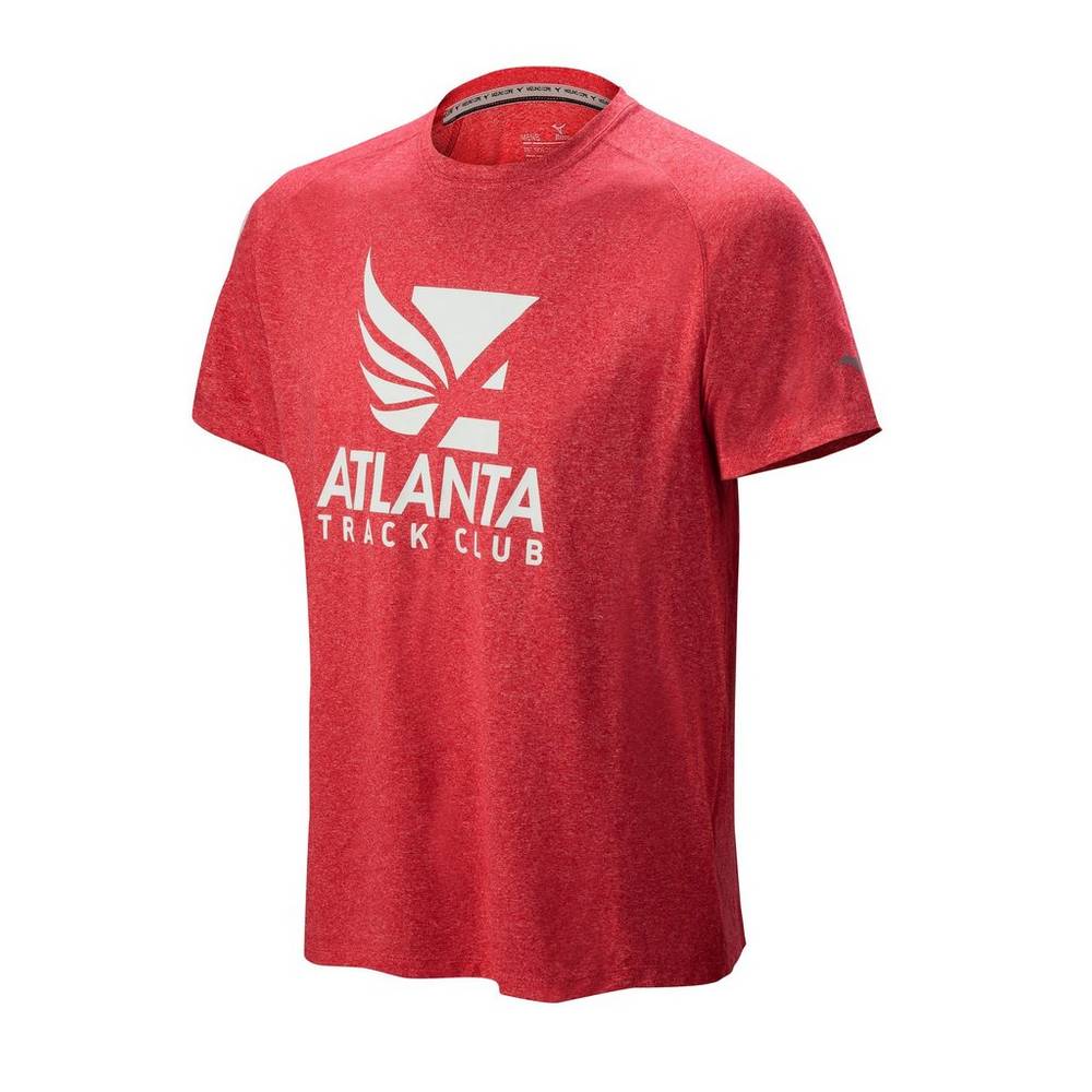 Camisetas Mizuno Atlanta Track Club Inspire 2.0 Hombre Rojas Baratas QYMZ-98746